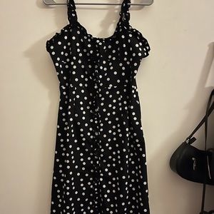 Ruffle detail midi dress